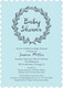 Grey Baby Shower Wreath Invitations Image 3 of 3